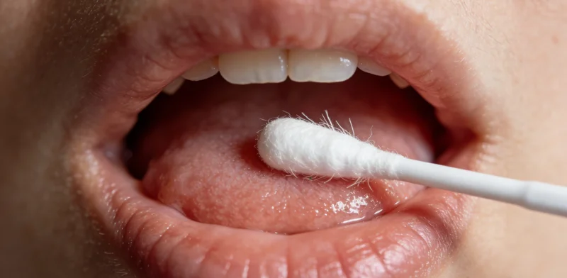 医生正在为患者进行腰椎穿刺,采