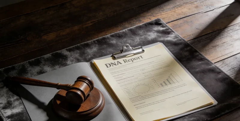 手持基因报告与象征健康生活的元