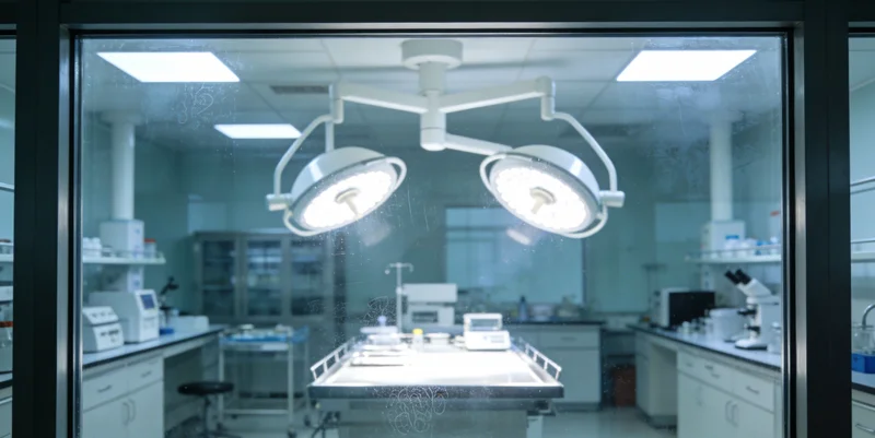 医生在办公室内,正结合电脑屏幕