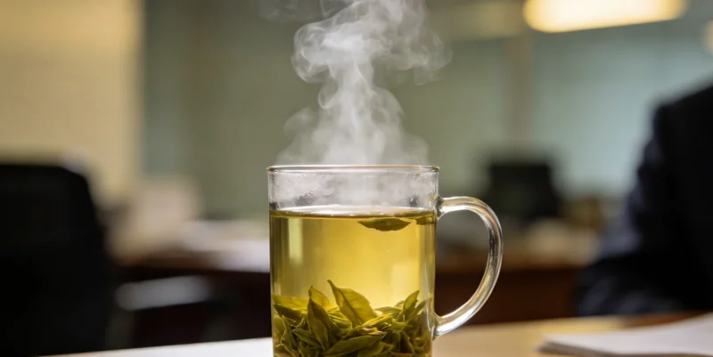 遗传咨询师在办公室内向客户解读基因检测报告