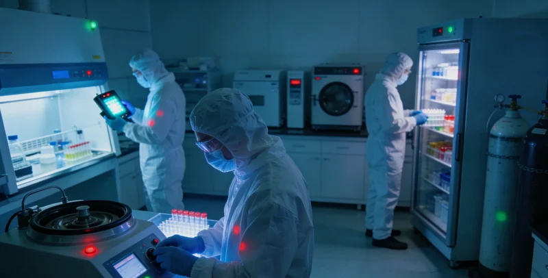 实验室内,技术人员正在操作先进