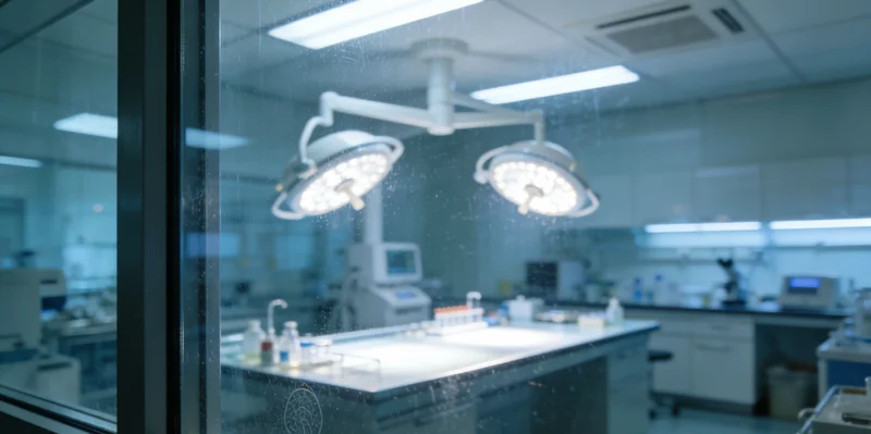 实验室内，技术人员正在精密仪器