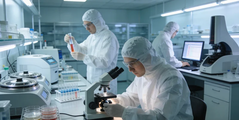 专业基因检测实验室工作场景