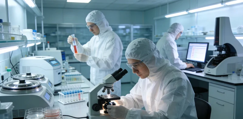 专业实验室技术人员正在进行PC