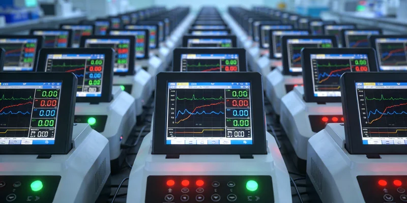 实验室内的技术人员正在操作精密