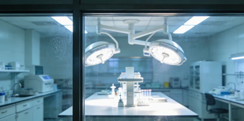 传统显微镜下检查寄生虫卵的场景