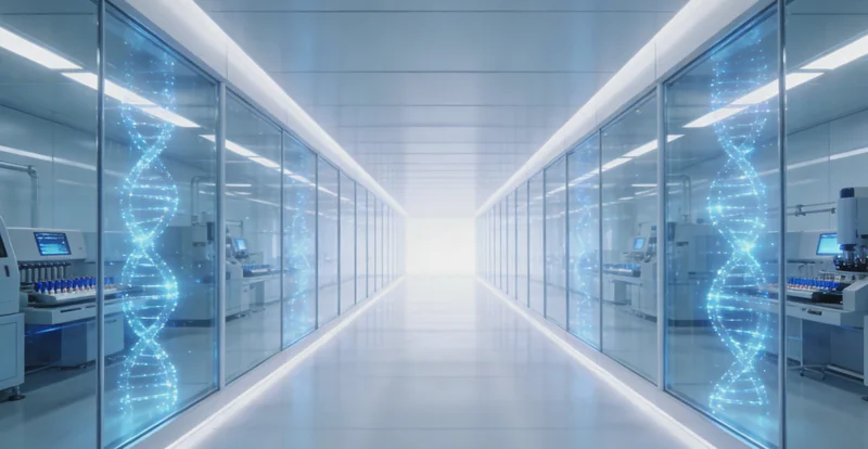 实验室技术人员正在进行基因检测