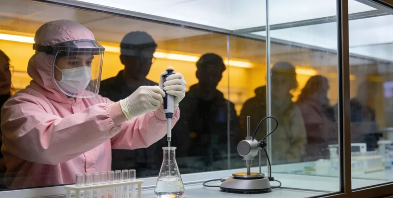 遗传咨询师正在向客户详细解读基因检测报告，画面突出专业与清晰沟通