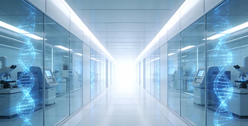 专业人士正在分析基因检测报告结果