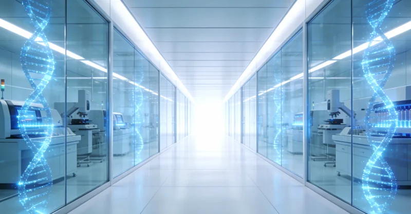 专业基因检测实验室工作场景