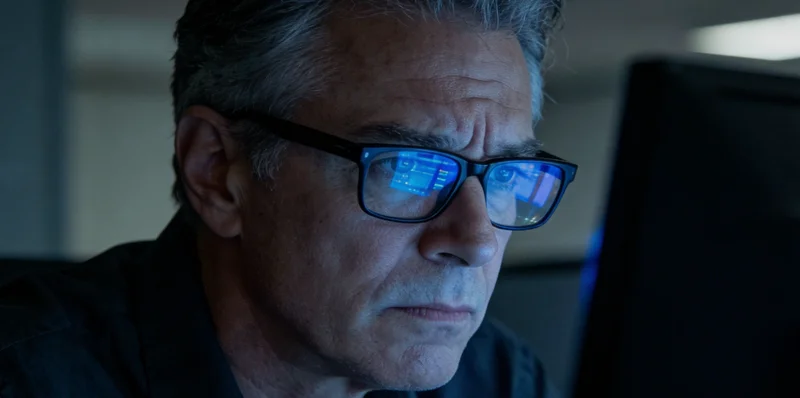 医生在办公室向患者家属解读基因