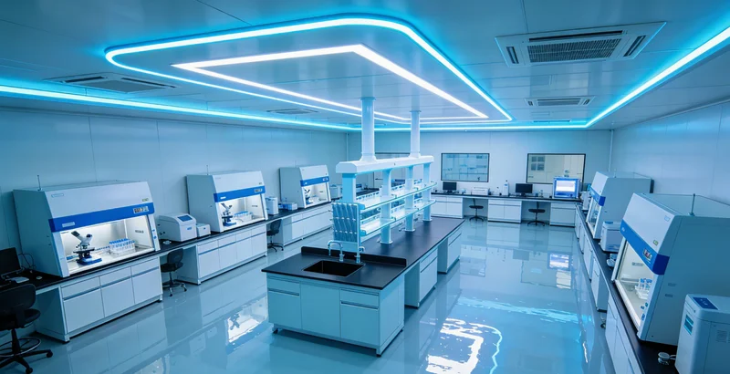 女性在家中使用采样工具包的示意