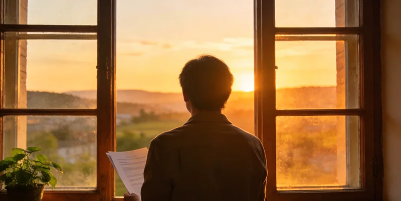 医生在诊室内与患者家属进行耐心