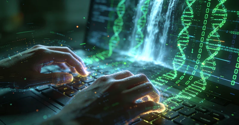 实验室特写，显示高科技的基因测