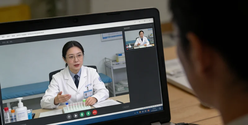 医生正在向咨询者耐心解读基因检