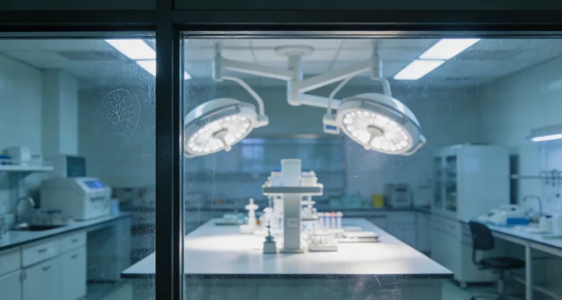 检验人员在生物安全柜内进行样本