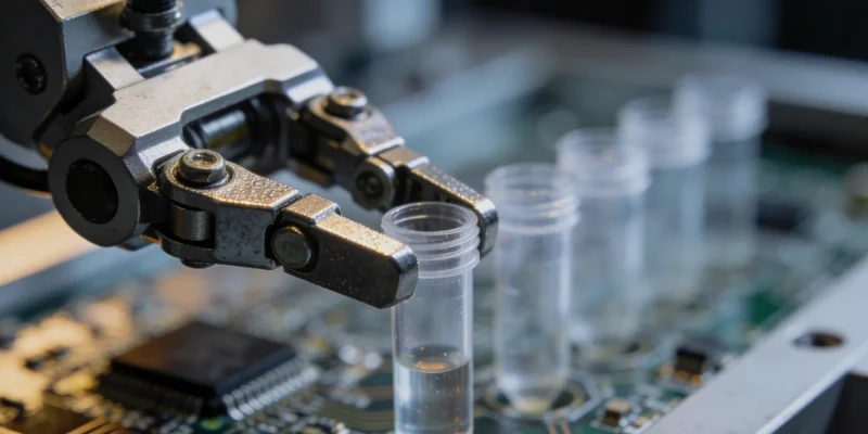 实验室技术人员正在操作精密的P