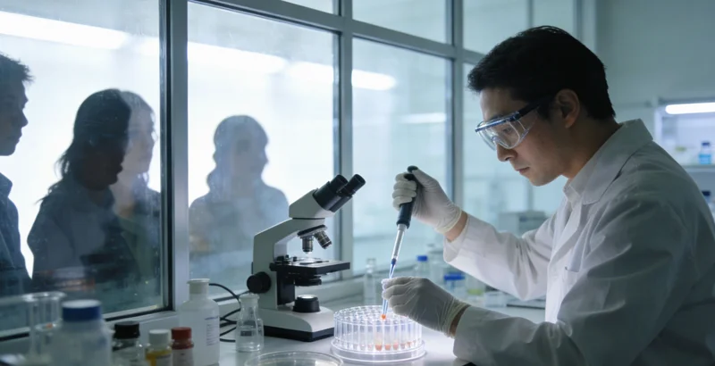 株洲本地基因检测实验室技术人员正在进行样本分析