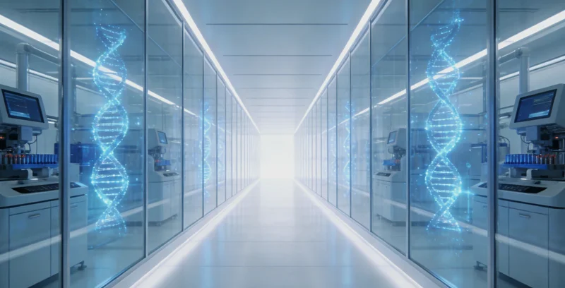 医生在办公室内，正指着电脑屏幕