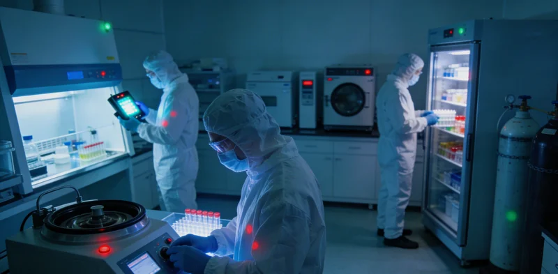 摆放在桌上的基因检测采样盒,旁