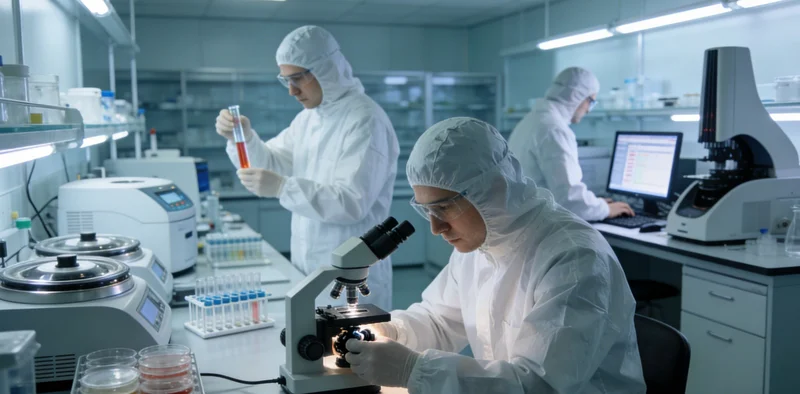 实验室技术人员正在操作精密的基