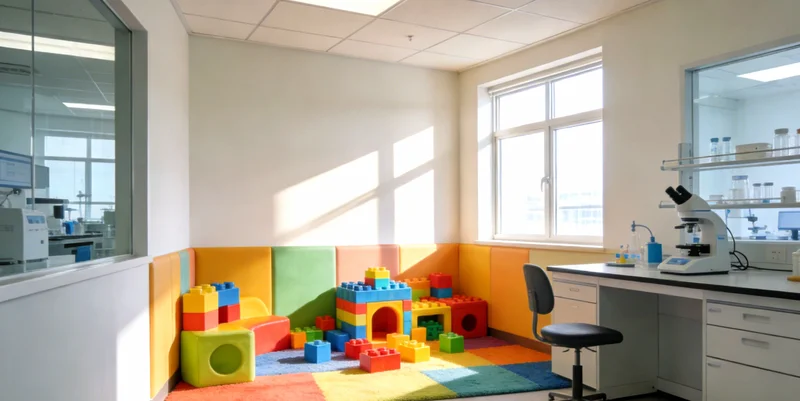 在温暖的家中,父母面带微笑,陪