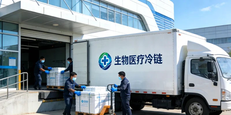 专业冷链运输箱正在运送医疗样本