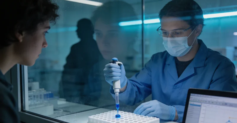 高科技实验室中正在运行的高通量