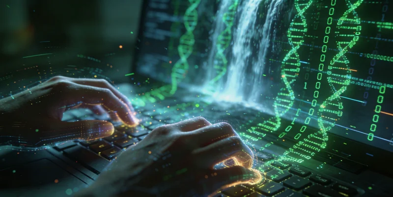 专业医学实验室内,技术人员正在进行基因测序操作