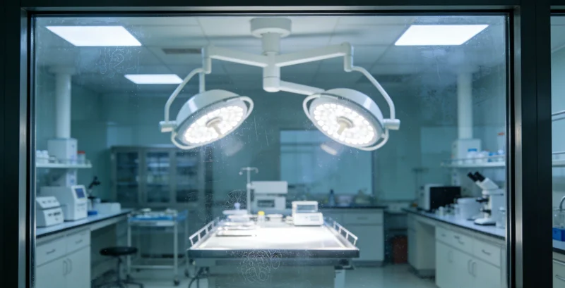 专业人员在现代化基因测序实验室中操作精密仪器