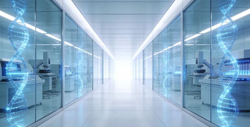 医生在诊室中正向患者展示并解释