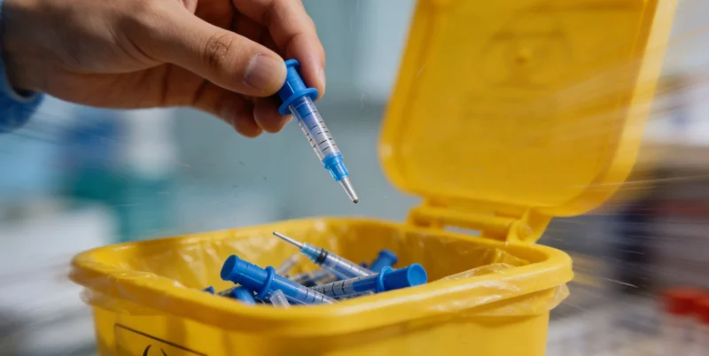 高科技医学实验室内部，展示基因