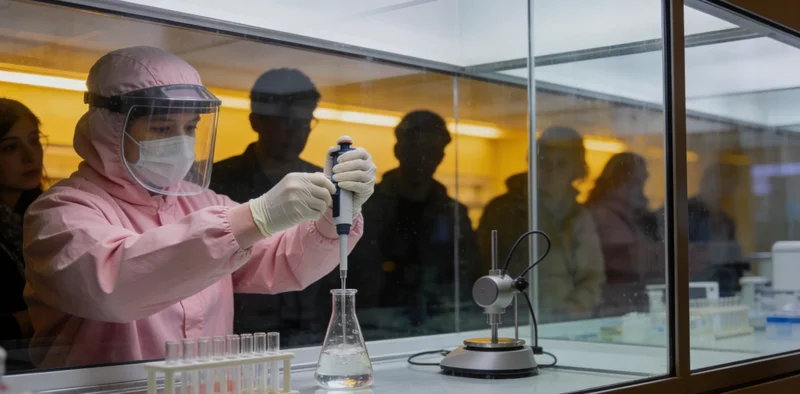 现代化分子诊断实验室进行血液样