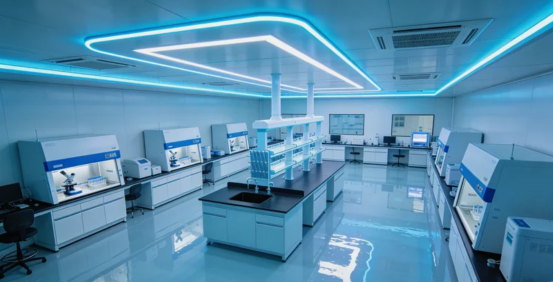 先进的基因检测实验室内部环境