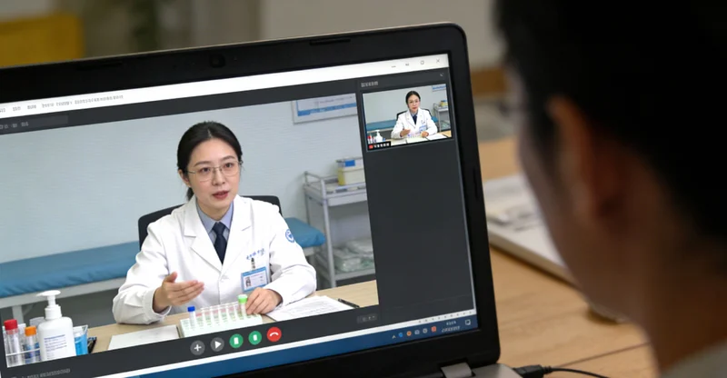 中卫家庭带着孩子在医院咨询病情