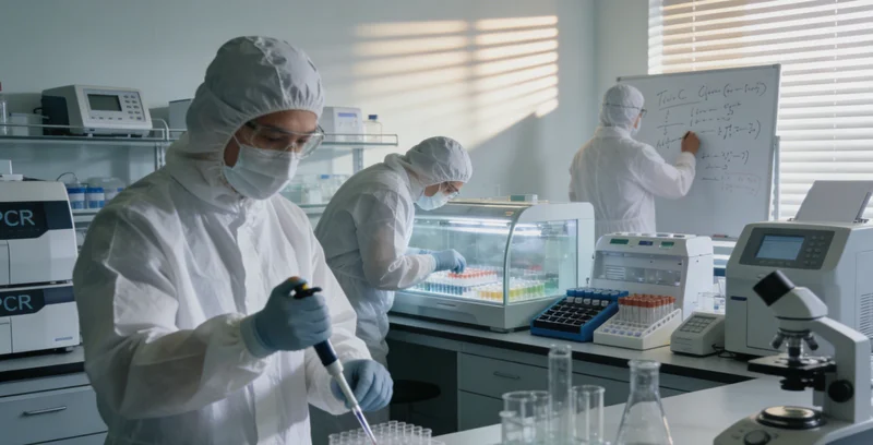 遗传咨询师或医生正在向患者及家属耐心解读基因检测报告