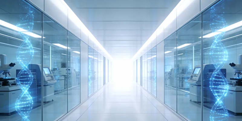 医生正在查看清晰的检测报告并与