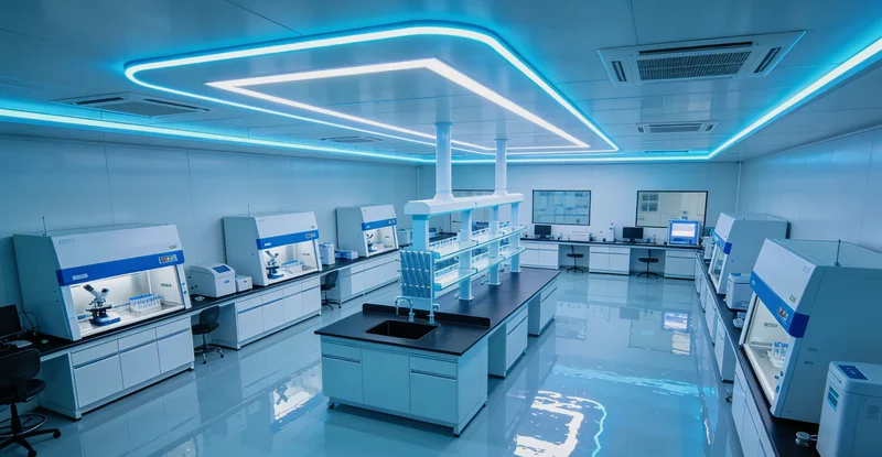 现代化医学实验室内部检测场景