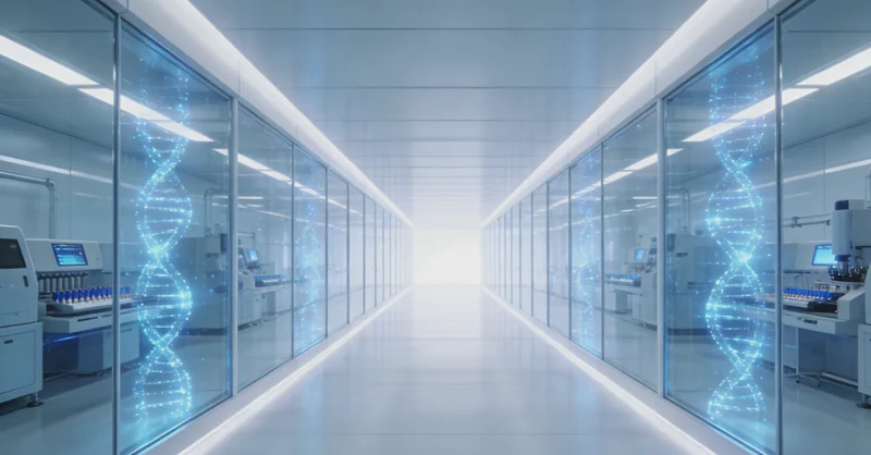 医生在办公室内，手持一份详细的