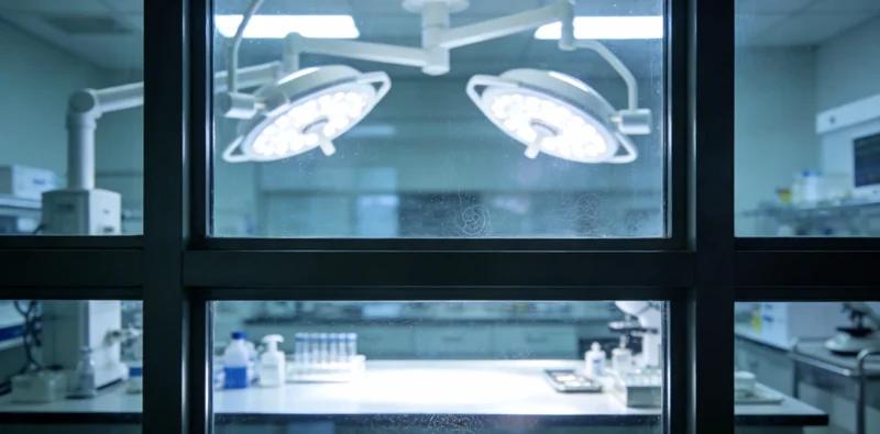 实验室技术人员在无菌环境下处理