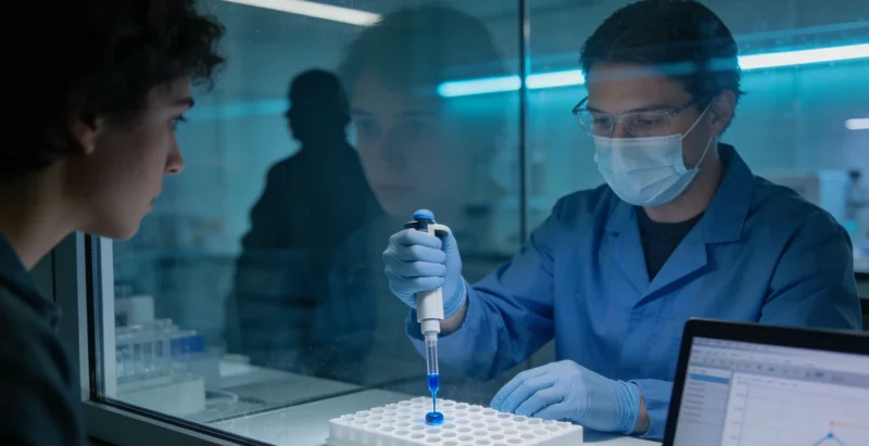 惠州某基因检测实验室内部,展示