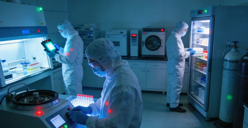 在专业的分子实验室内,技术人员