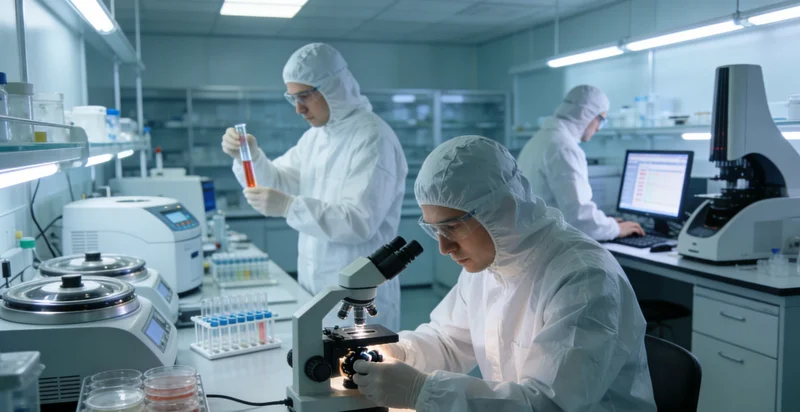 实验室内,技术人员正在操作精密