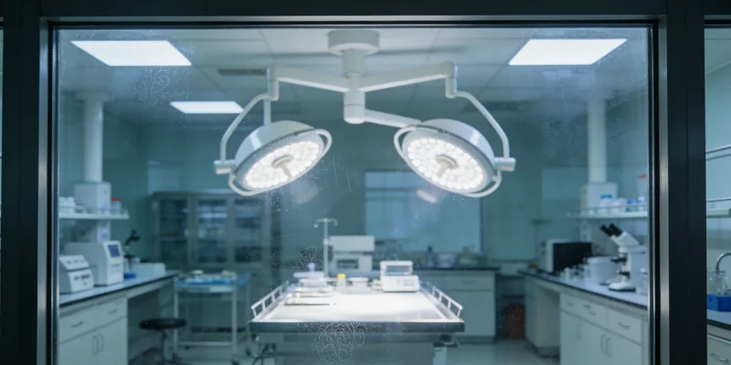 医生在办公室内，正在查看并讨论