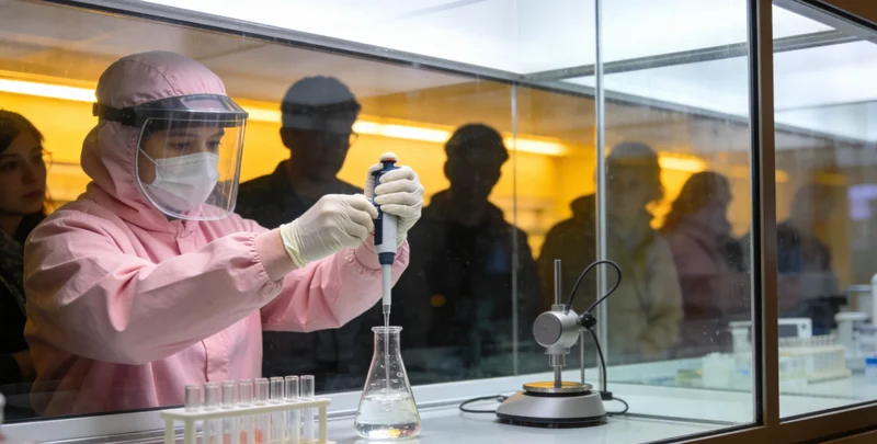 现代分子生物学实验室进行基因检