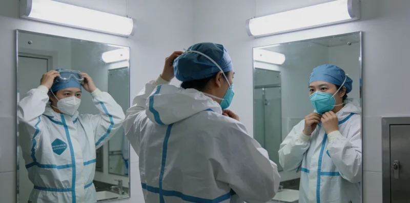 传统真菌培养皿与显微镜视图，展