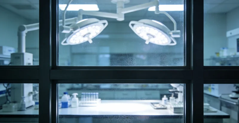 专业人员在生物安全柜内进行PC