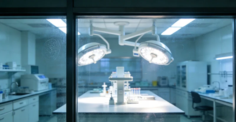 专业实验室内的精密检测仪器正在