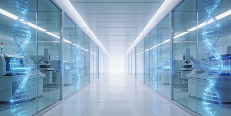 专业人员正在进行HPV检测样本