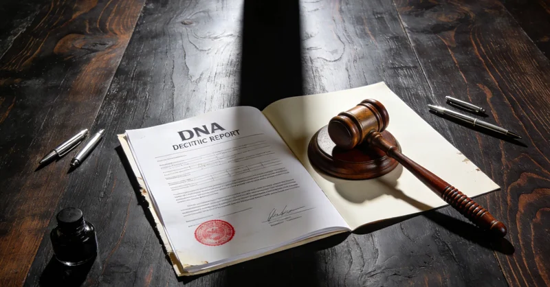 一位女性在咨询师的陪同下认真查看基因检测报告